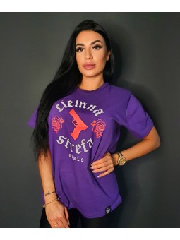 T-SHIRT DAMSKI FIOLET...