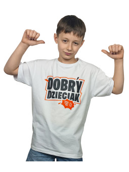 T-SHIRT DOBRY DZIECIAK / BIAŁY