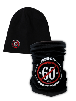 KOMPLET CZARNY /CZAPKA +...