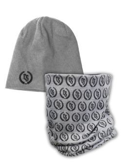 KOMPLET JASNY SZARY CZAPKA...