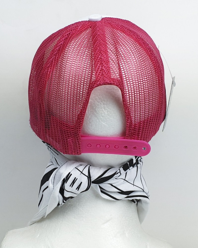 CZAPKA Z DASZKIEM CS WEAR TRUCKER BIAŁY / RÓŻ