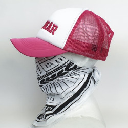 CZAPKA Z DASZKIEM CS WEAR TRUCKER BIAŁY / RÓŻ