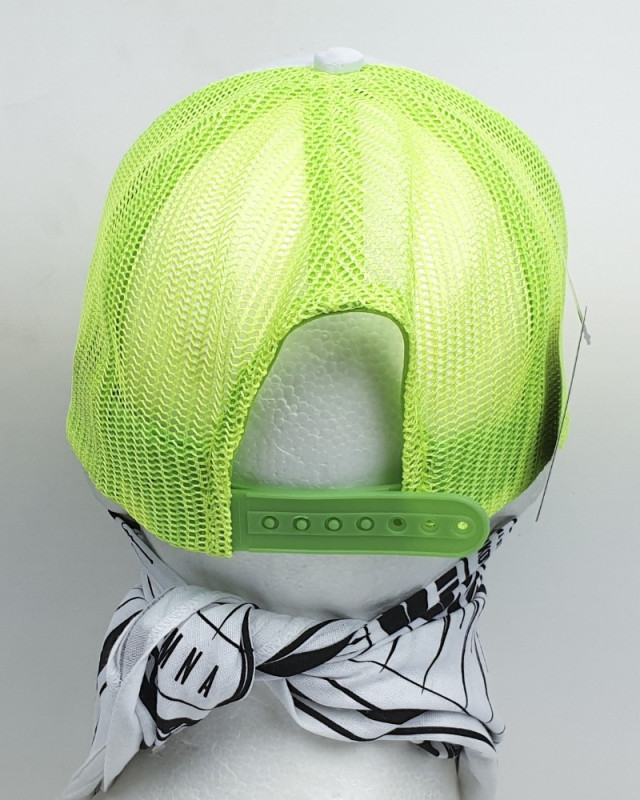 CZAPKA Z DASZKIEM CS WEAR TRUCKER BIAŁY / NEON