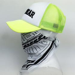 CZAPKA Z DASZKIEM CS WEAR TRUCKER BIAŁY / NEON