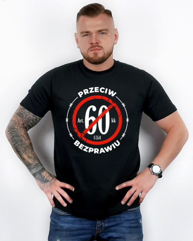 T-SHIRT PRZECIW BEZPRAWIU CZARNA