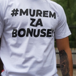 T-SHIRT MUREM ZA BONUSEM BIAŁA NEW