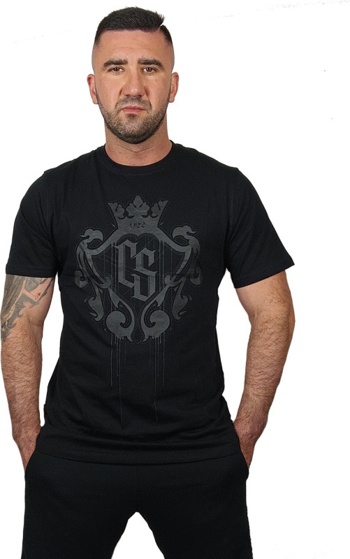 T-SHIRT CS DUŻY HERB CZARNA/CZARNY