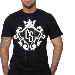 T-SHIRT CS DUŻY HERB CZARNA/BIAŁY