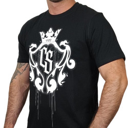 T-SHIRT CS DUŻY HERB CZARNA/BIAŁY