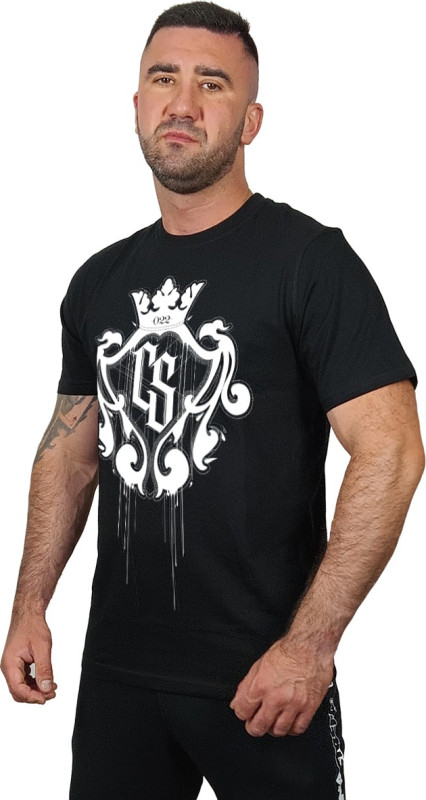 T-SHIRT CS DUŻY HERB CZARNA/BIAŁY