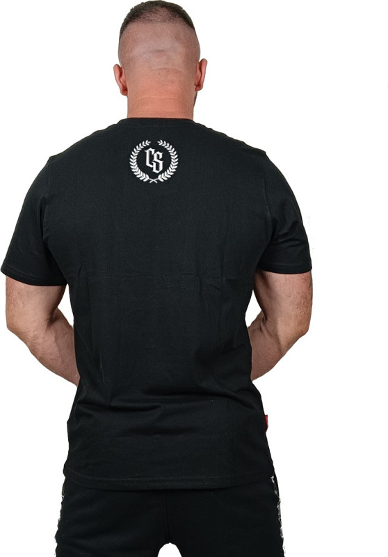 T-SHIRT CS DUŻY HERB CZARNA/BIAŁY