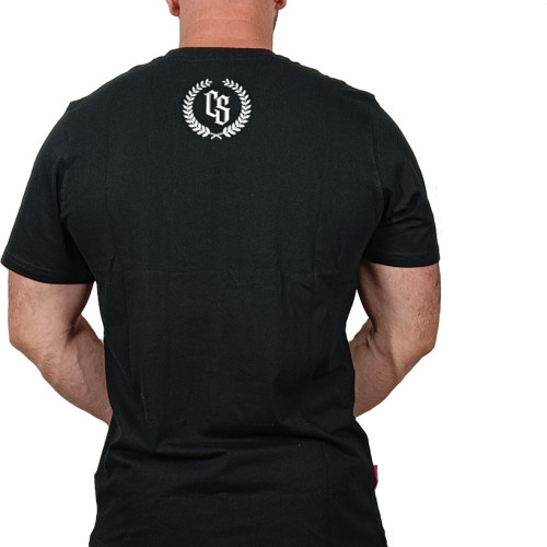 T-SHIRT CS DUŻY HERB CZARNA/BIAŁY