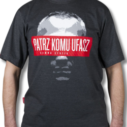 T-SHIRT CS PATRZ KOMU UFASZ GRAFITOWA