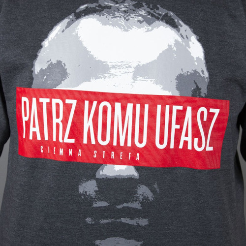 T-SHIRT CS PATRZ KOMU UFASZ GRAFITOWA