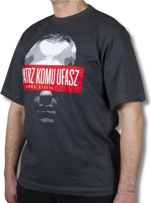 T-SHIRT CS PATRZ KOMU UFASZ GRAFITOWA