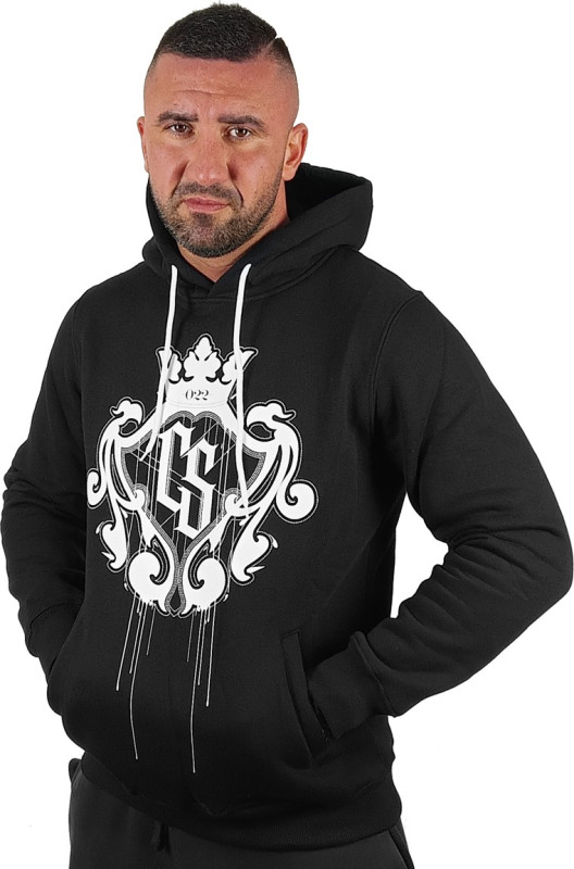 BLUZA CZARNA KANGUR CS DUŻY HERB BIAŁY