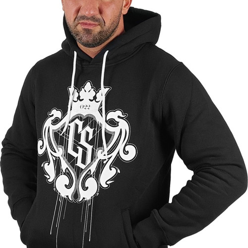 BLUZA CZARNA KANGUR CS DUŻY HERB BIAŁY