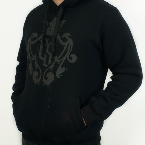 BLUZA CS DUŻY HERB CZARNA/CZARNY KAPTUR