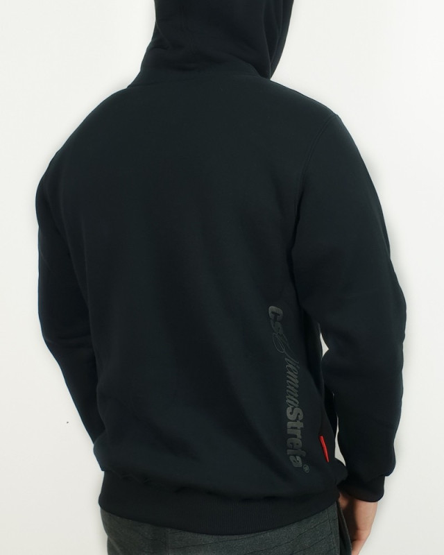 BLUZA CS DUŻY HERB CZARNA/CZARNY KAPTUR