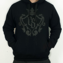 BLUZA CS DUŻY HERB CZARNA/CZARNY KAPTUR