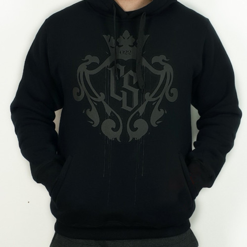 BLUZA CS DUŻY HERB CZARNA/CZARNY KAPTUR