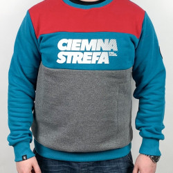 BLUZA MĘSKA CIEMNA STREFA CZERWONY-MORSKI-MELANŻ KLASYK