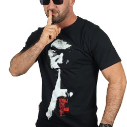 T-SHIRT CS TRZYMAJ JĘZYK ZA ZĘBAMI CZARNA