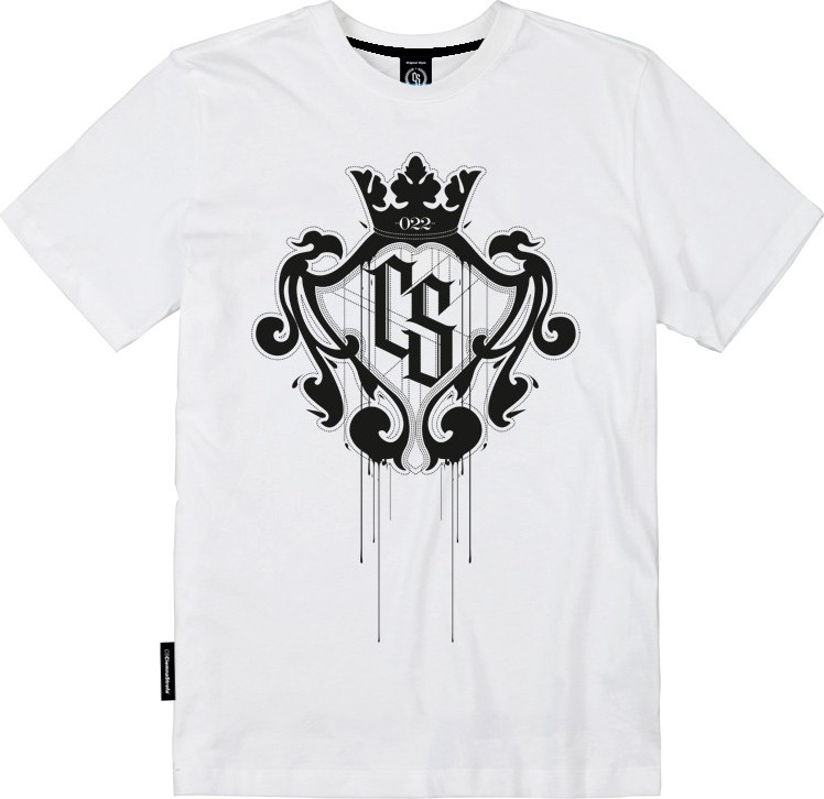 T-SHIRT BIAŁY DUŻY HERB CZARNY