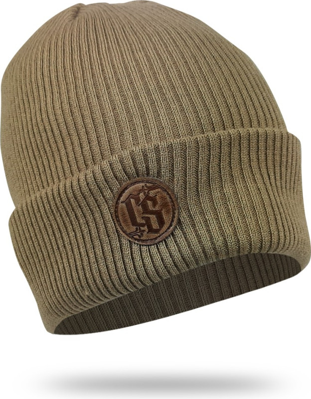 CZAPKA ZIMA CIEMNA STREFA CIEMNY BEŻ