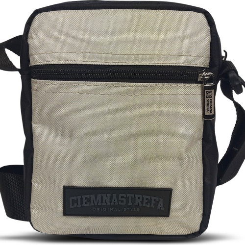 SASZETKA/TOREBKA CIEMNA STREFA JASNY BEŻ - GUMKA BLACK