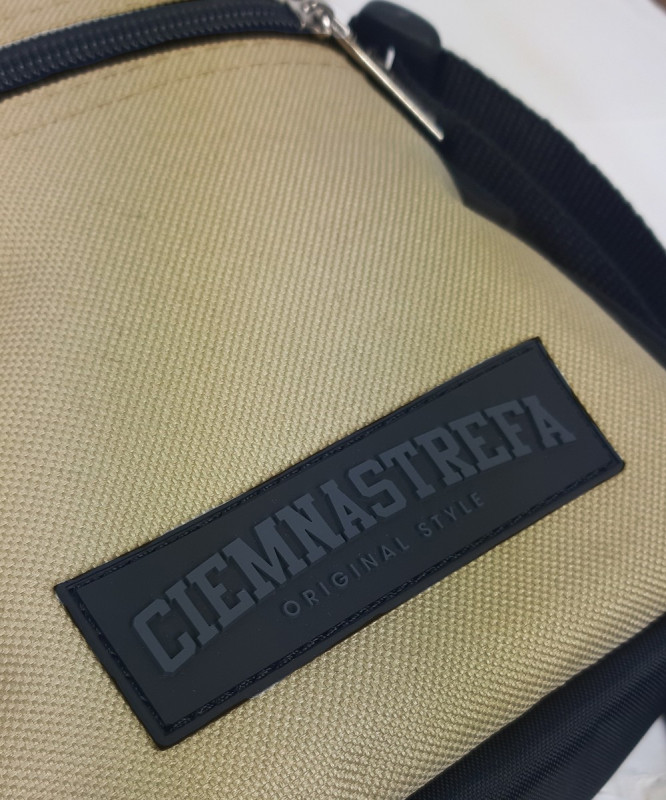 SASZETKA/TOREBKA CIEMNA STREFA JASNY BEŻ - GUMKA BLACK