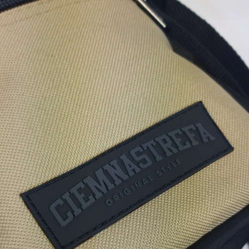 SASZETKA/TOREBKA CIEMNA STREFA JASNY BEŻ - GUMKA BLACK