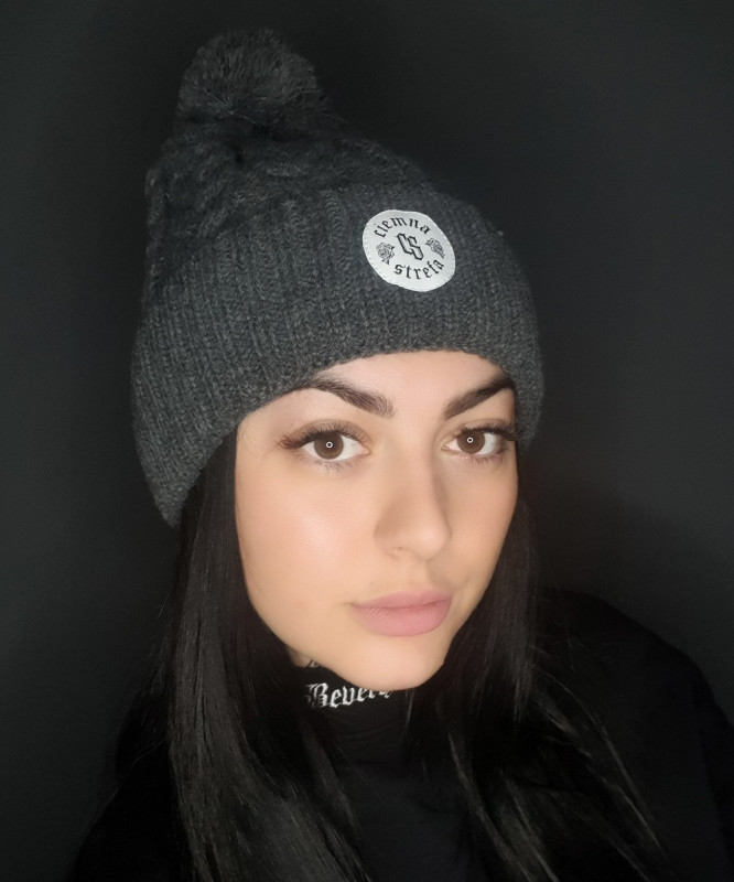 CZAPKA ZIMA CS GIRLS GRAFIT//CS