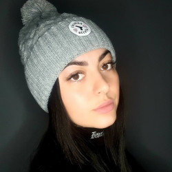 CZAPKA ZIMA CS GIRLS SZARA / GUN white