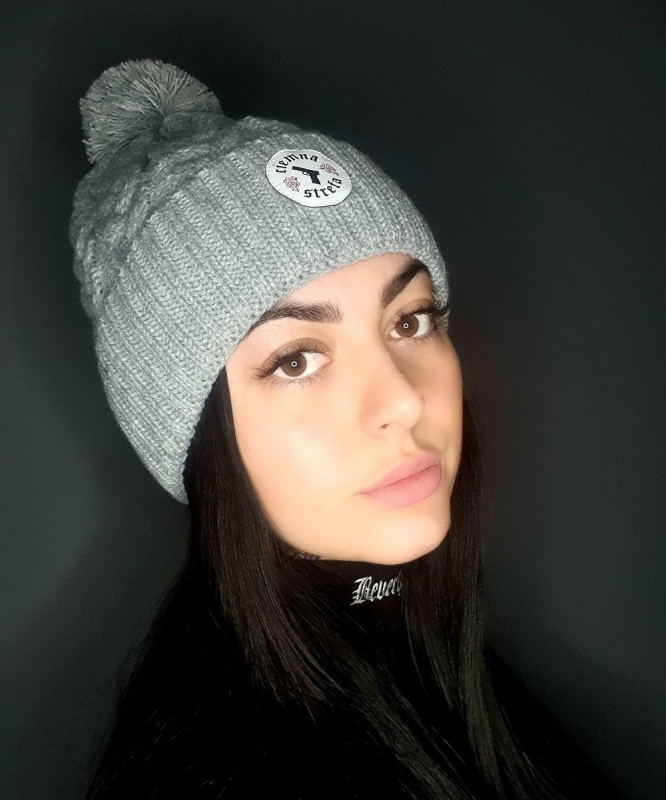 CZAPKA ZIMA CS GIRLS SZARA / GUN white