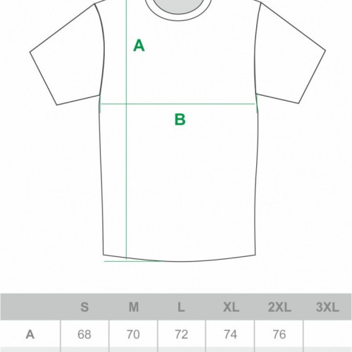 T-SHIRT REGLAN CIEMNA STREFA CLASSIC CZARNY-POMARAŃCZ