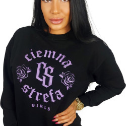 BLUZA KLASYK CZARNA CS GIRLS ROSE - VIOLET