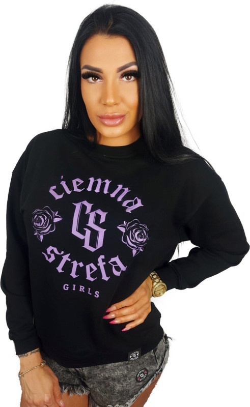 BLUZA KLASYK CZARNA CS GIRLS ROSE - VIOLET