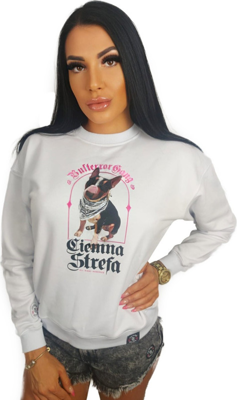 BLUZA KLASYK BIAŁA CS GIRLS Bulterror Gang
