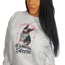 BLUZA KLASYK BIAŁA CS GIRLS Bulterror Gang
