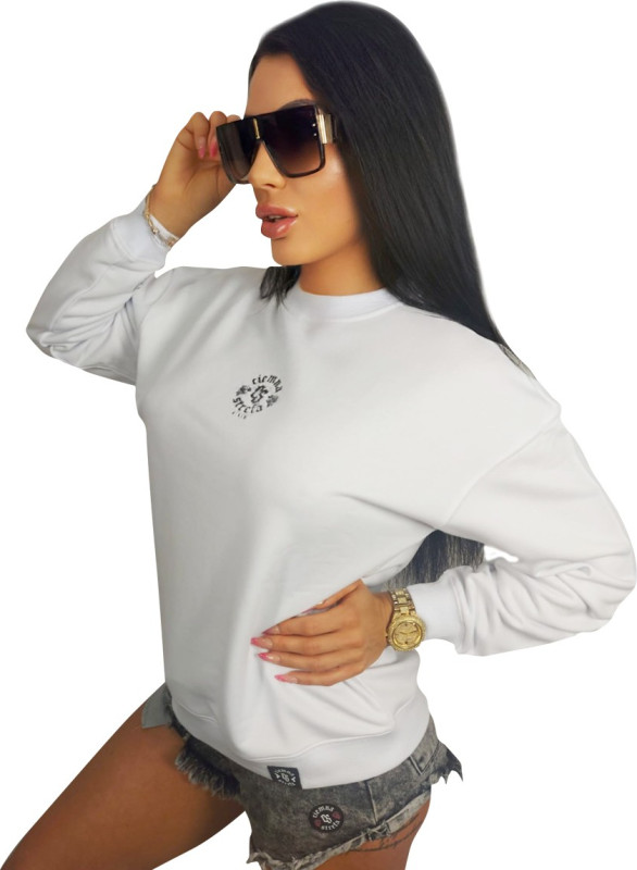 BLUZA KLASYK BIAŁA CS GIRLS GOTYK BACK