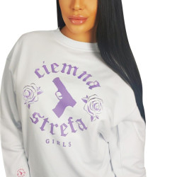 BLUZA KLASYK BIAŁA CS GIRLS GUN - VIOLET