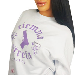 BLUZA KLASYK BIAŁA CS GIRLS GUN - VIOLET