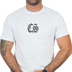 T-SHIRT BIAŁY CIEMNA STREFA GOTYK BACK