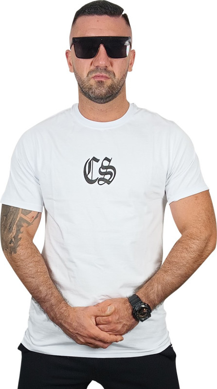 T-SHIRT BIAŁY CIEMNA STREFA GOTYK BACK