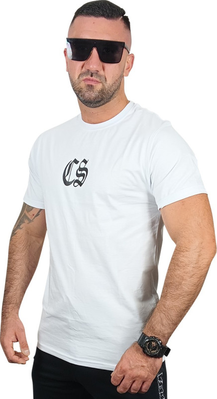 T-SHIRT BIAŁY CIEMNA STREFA GOTYK BACK