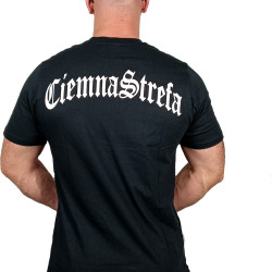 T-SHIRT CZARNY CIEMNA STREFA BIAŁY GOTYK // BACK