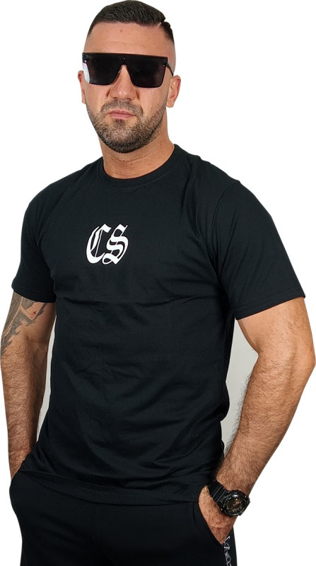 T-SHIRT CZARNY CIEMNA STREFA BIAŁY GOTYK // BACK