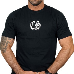 T-SHIRT CZARNY CIEMNA STREFA BIAŁY GOTYK // BACK