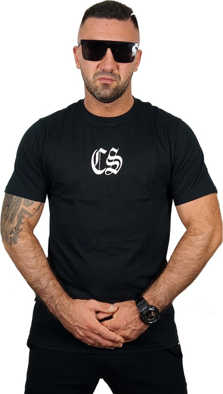 T-SHIRT CZARNY CIEMNA STREFA BIAŁY GOTYK // BACK